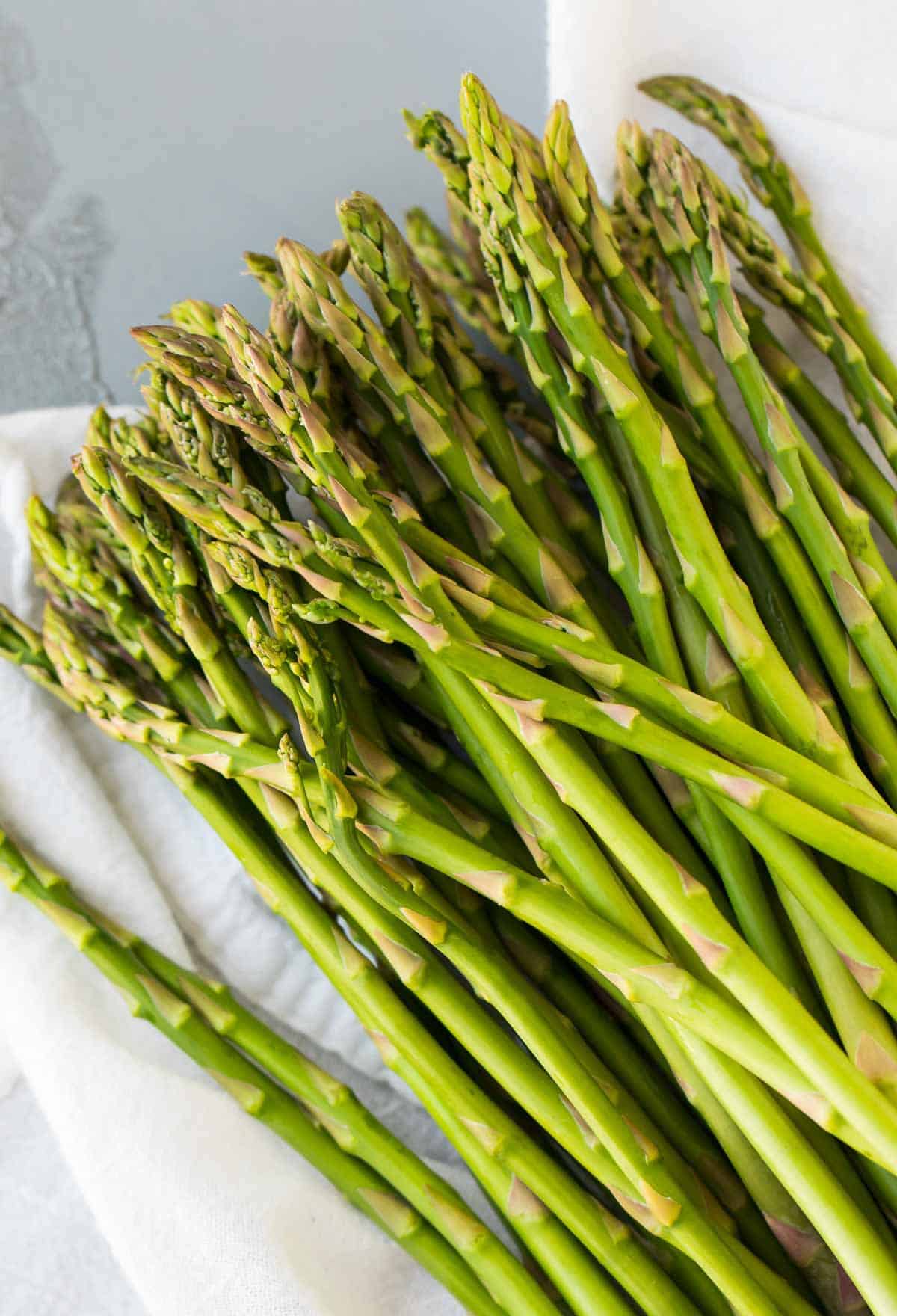 Fresh asparagus stalks