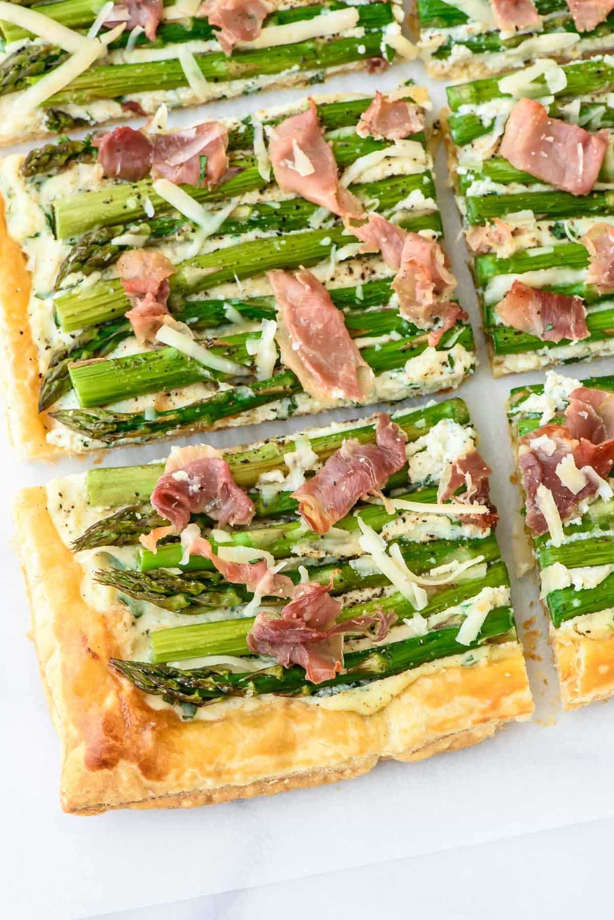 Puff pastry easy asparagus tart