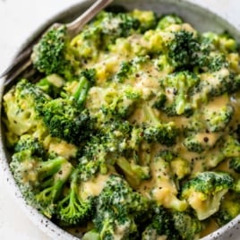 Best cheesy broccoli in a bowl