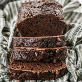 a moist loaf of double chocolate zucchini bread