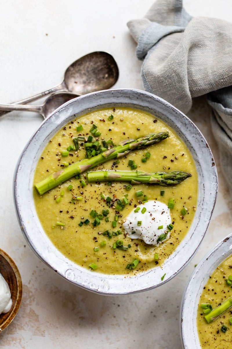 The BEST Asparagus Soup recipe without cream
