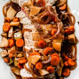 slow cooker pork roast with potatoes and carrots