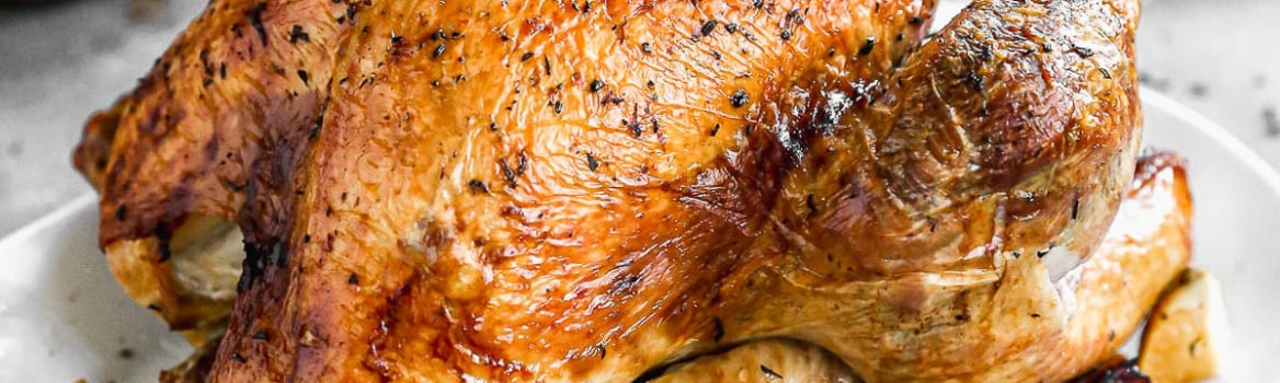 juicy roast Thanksgiving turkey on a platter