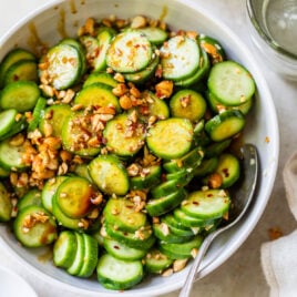 asian cucumber salad with sesame oil dressing