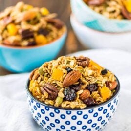 bowls of healthy crock pot granola