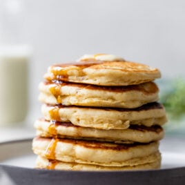 Best Fluffy Pancakes in a stack