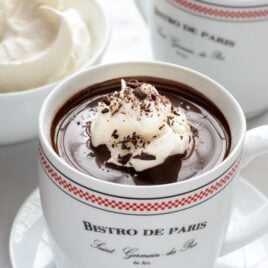 mugs of French Hot Chocolate