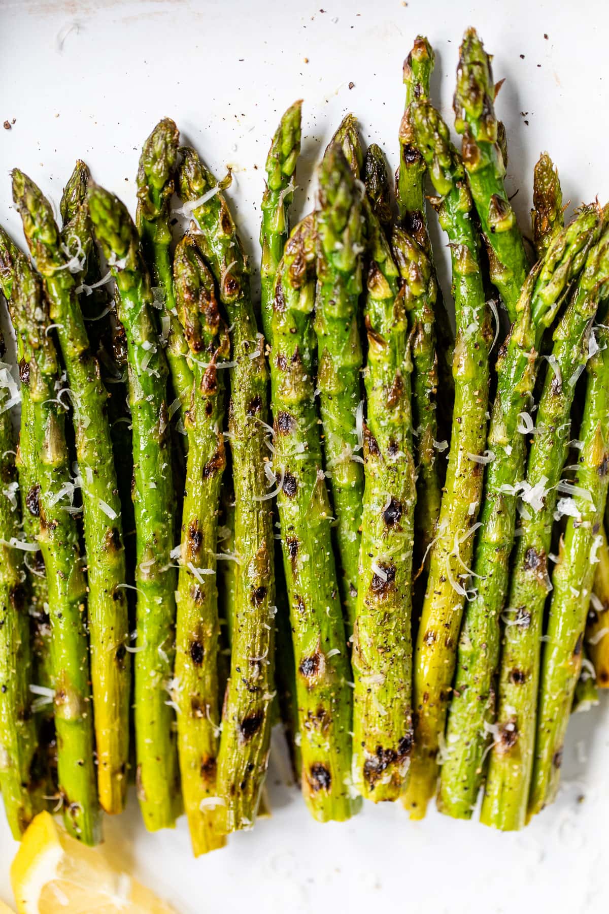 Easy grilled asparagus with Parmesan