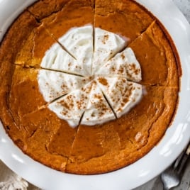 healthy recipe for crustless pumpkin pie