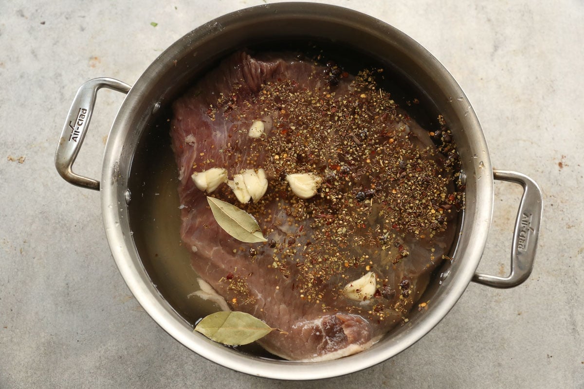 corning beef in wet brine