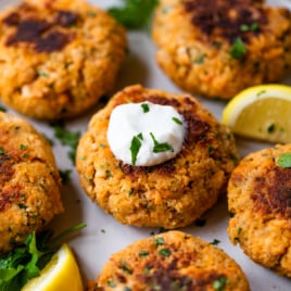 healthy salmon patties on a plate