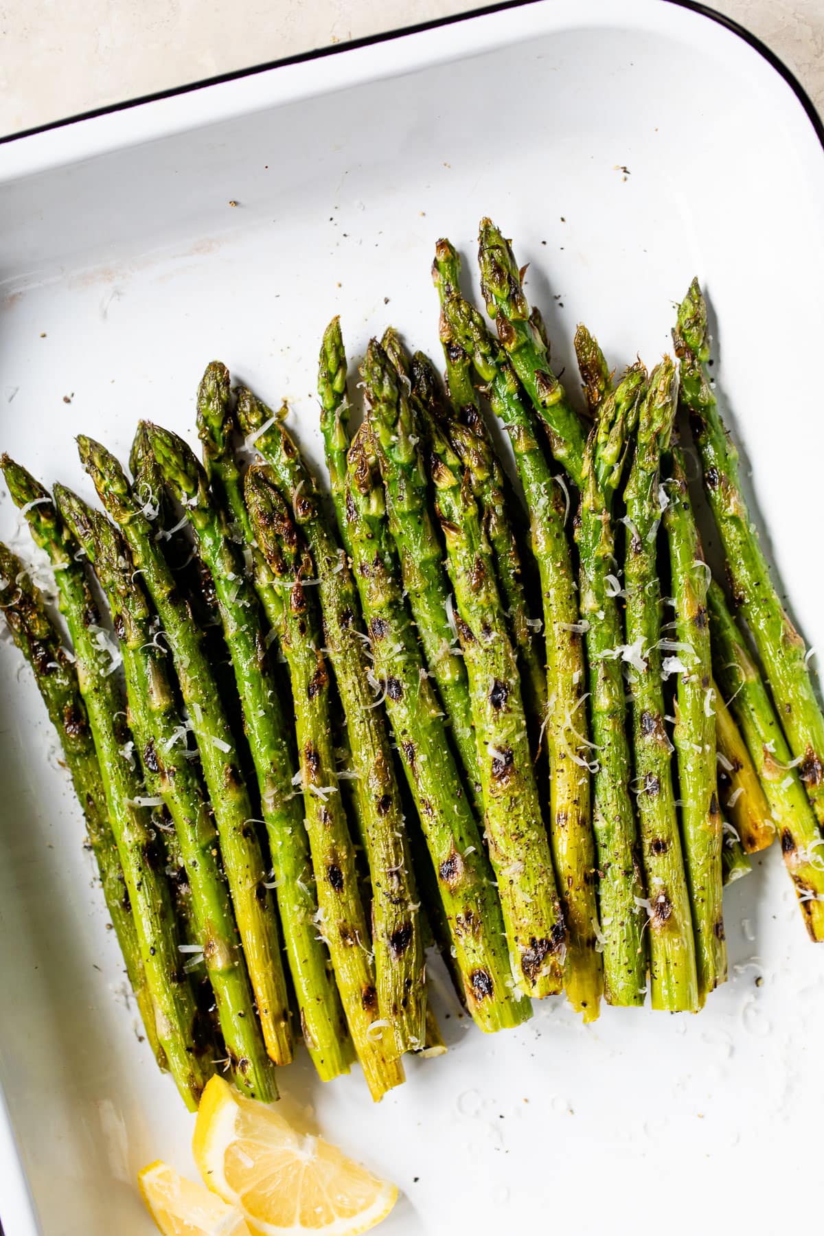 The BEST grilled asparagus with Parmesan