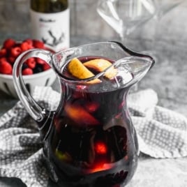 pitcher of traditional easy red sangria