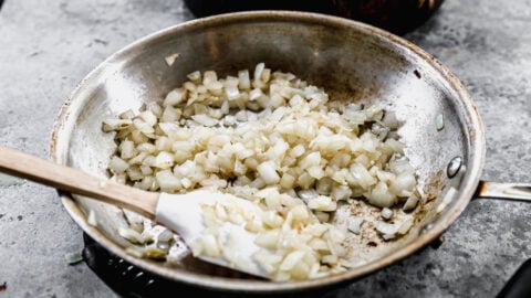 Onions in a skillet