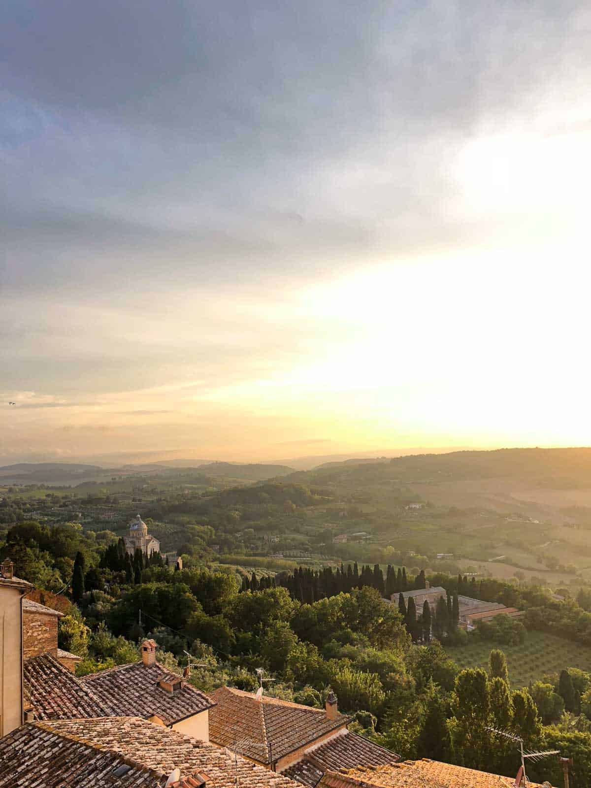 What to Pack for a Trip to Europe and a view of Montepulciano, Italy