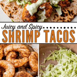 step by step photo collage spicy shrimp tacos